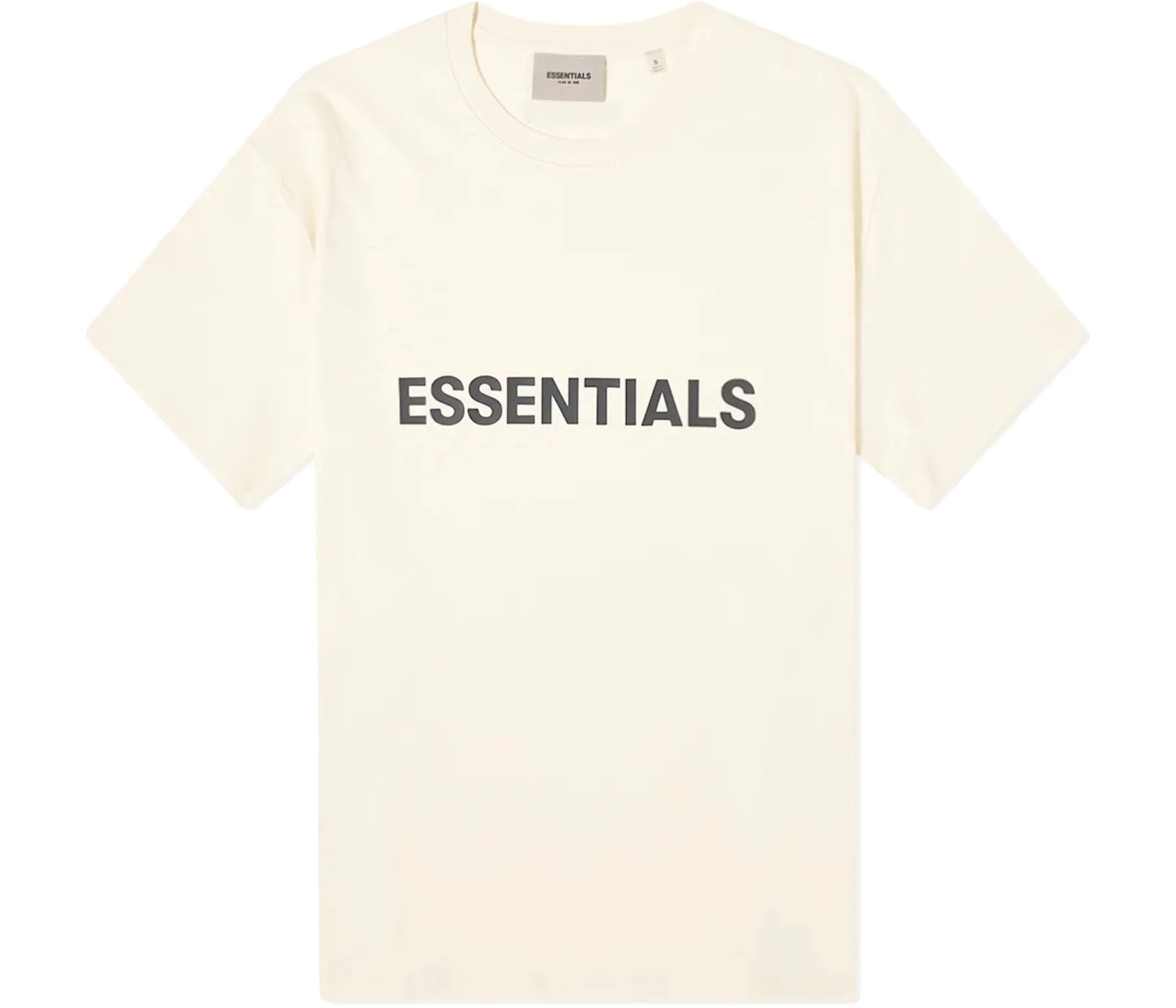 Fear of God Essentials Boxy T-Shirt Applique Logo Butter Cream