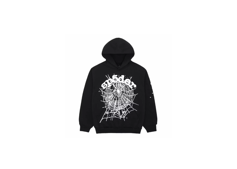 Sp5der OG Black Web Hoodie