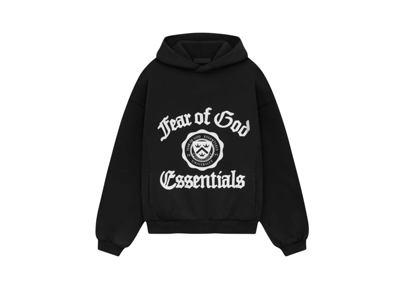 Fear of God Essentials University Black Hoodie
