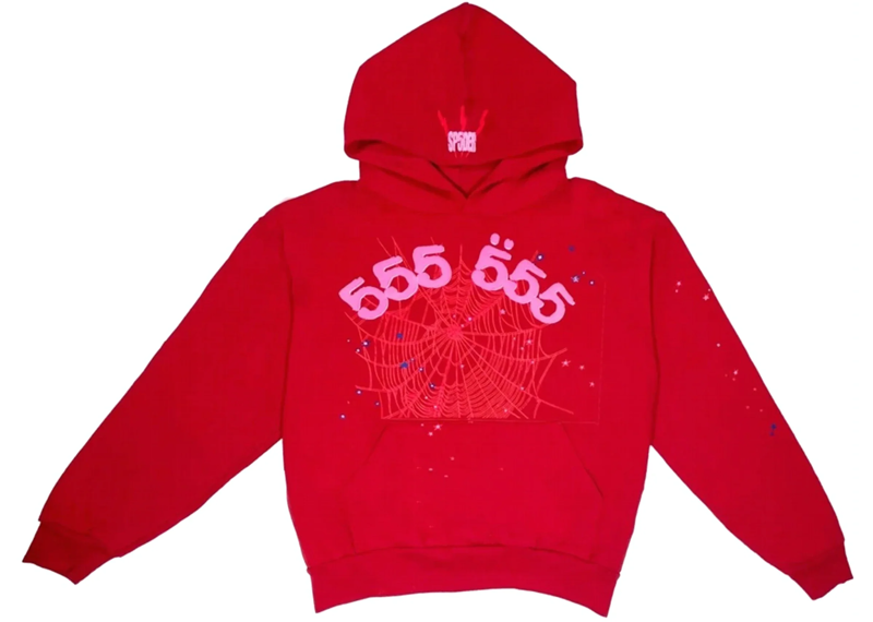 Sp5der Red 555 Hoodie