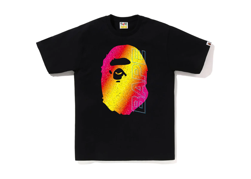 Bape Big Head Fade Black Tee