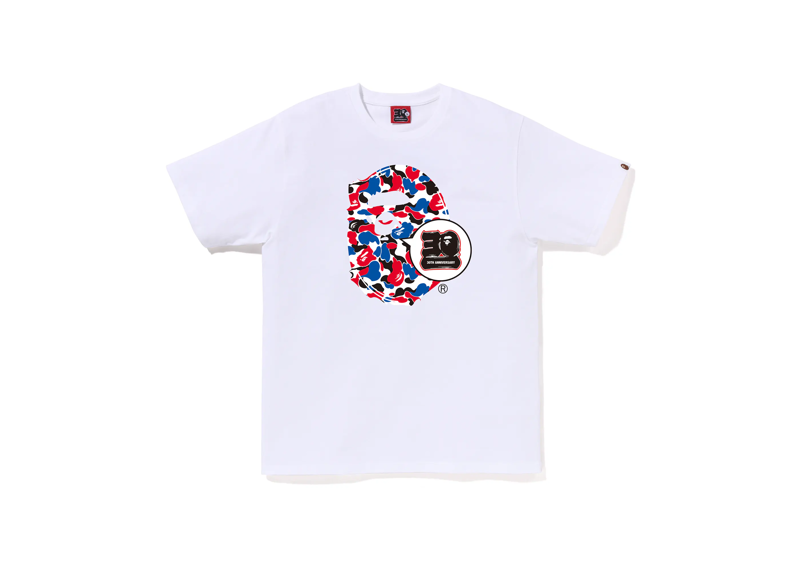 Bape 30th Big Head Navy White Tee