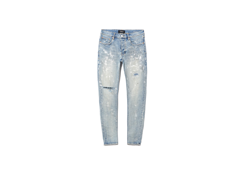 Purple Brand Jean Blue Paint Splatter