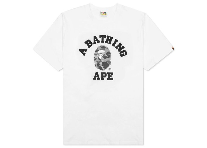 Bape ABA Grey Face White Tee