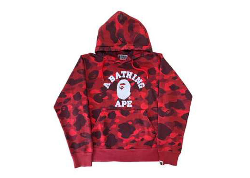 Bape ABA Pullover Hooded Sweatshirt Red