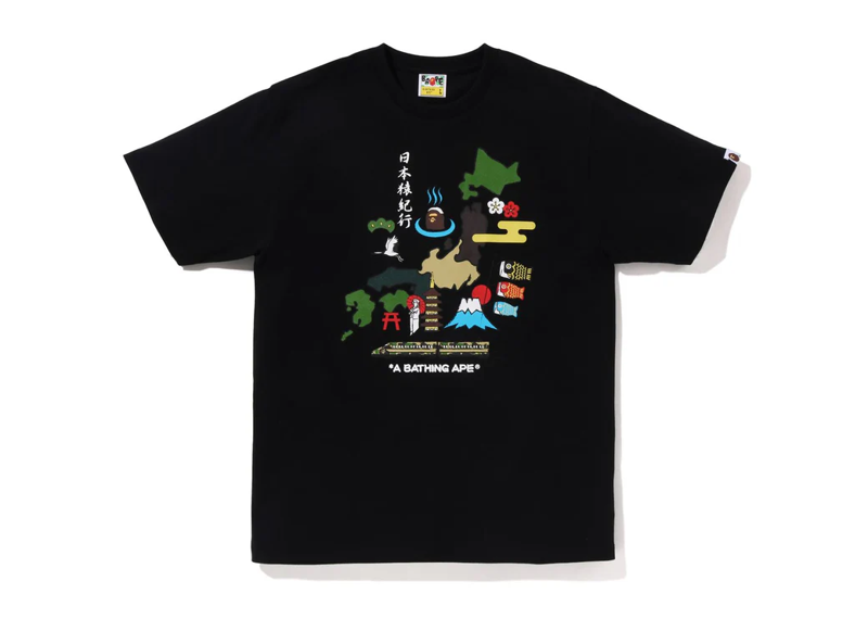 Bape Japan Land Black Tee