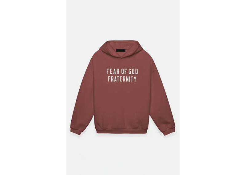 Fear of God Essentials Fraternity Red Hoodie