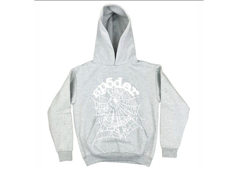 Sp5der OG Web Heather Grey Hoodie
