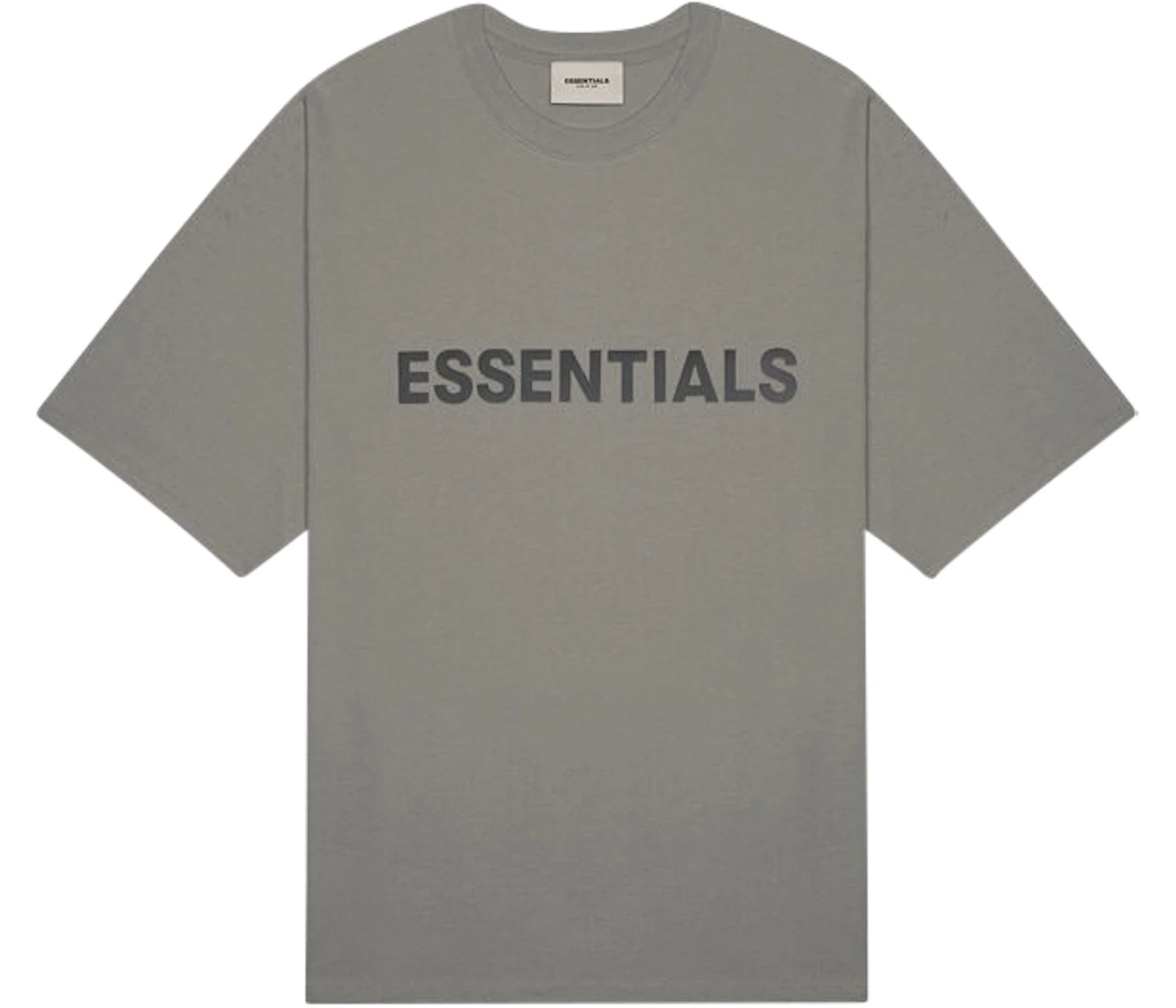 Fear of God Essentials Boxy T-Shirt Applique Logo Gray Flannel/Charcoal