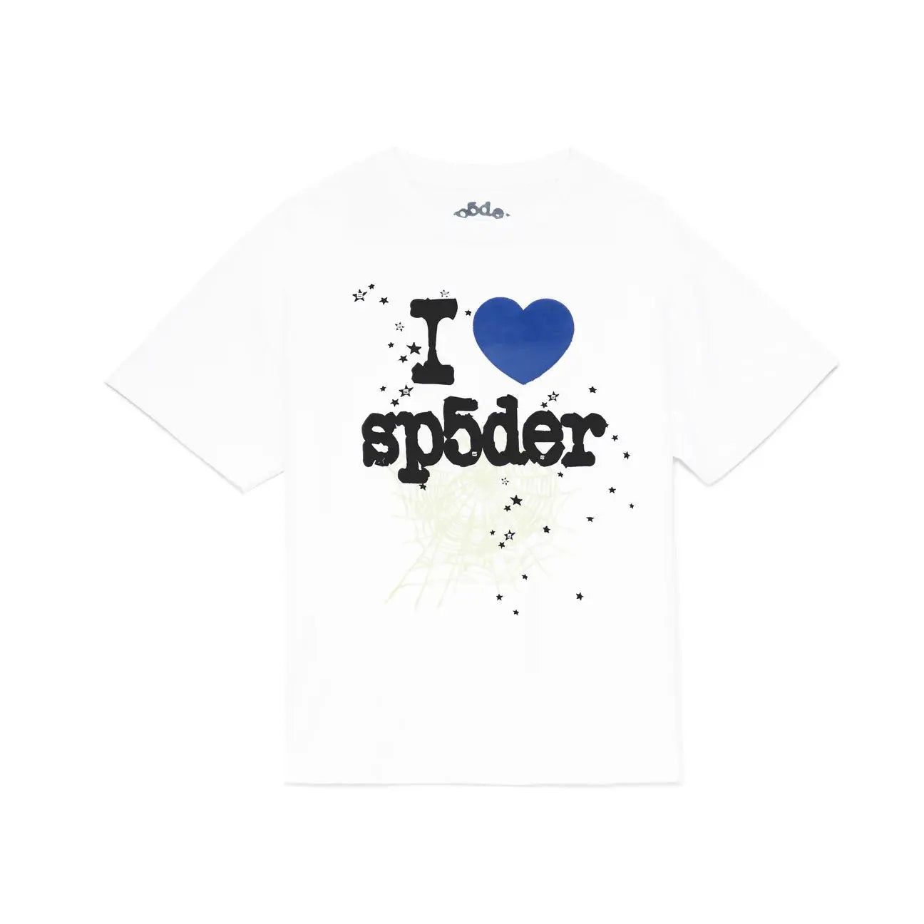 Sp5der I Love Blue Heart White Tee