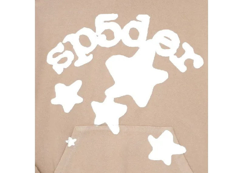 Sp5der Tan Stars Hoodie