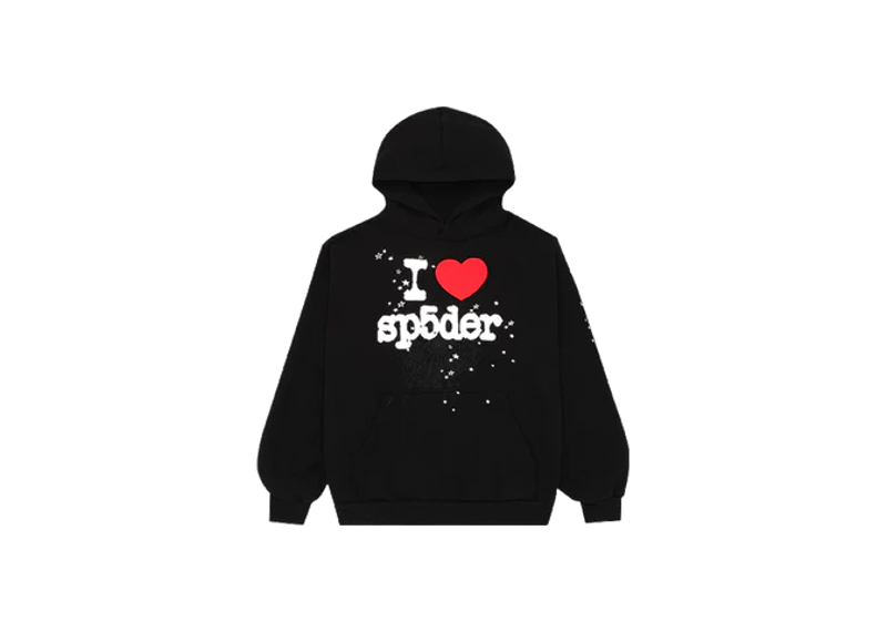 Sp5der I Love Spider Black Hoodie