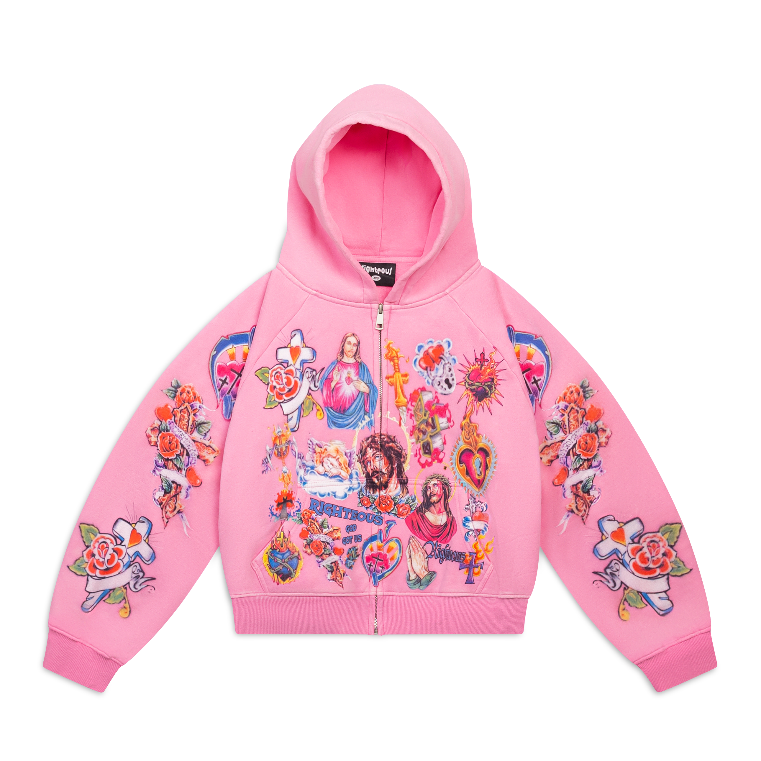Righteous Risen King Pink Zip Up