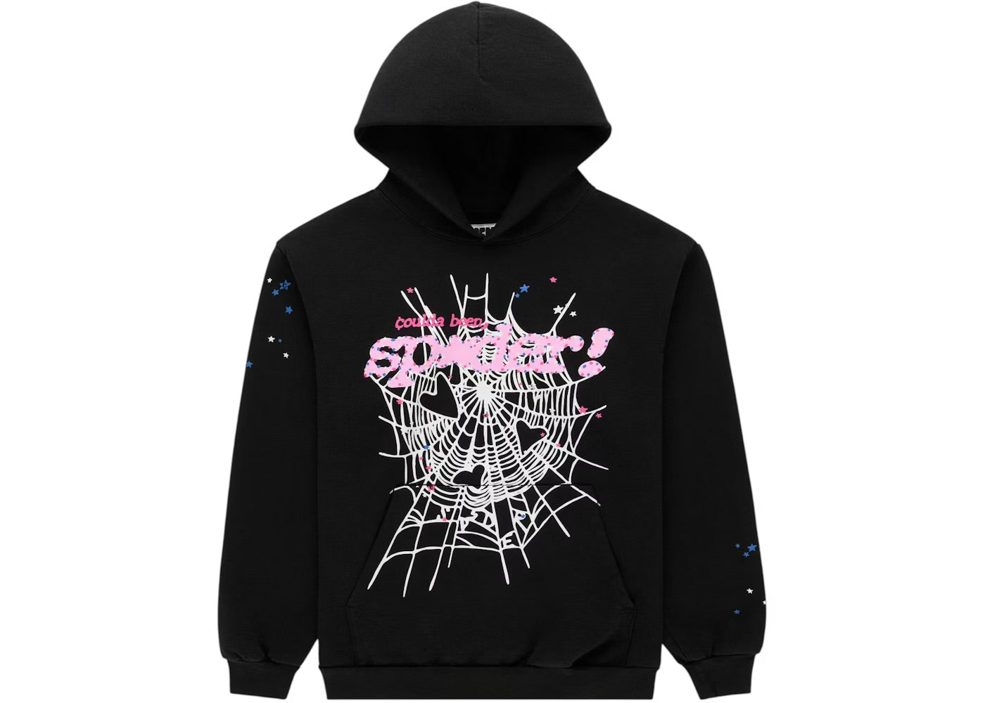 Sp5der Black Pink Web Hoodie