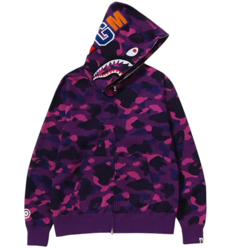 Bape Purple Shark Zip Up