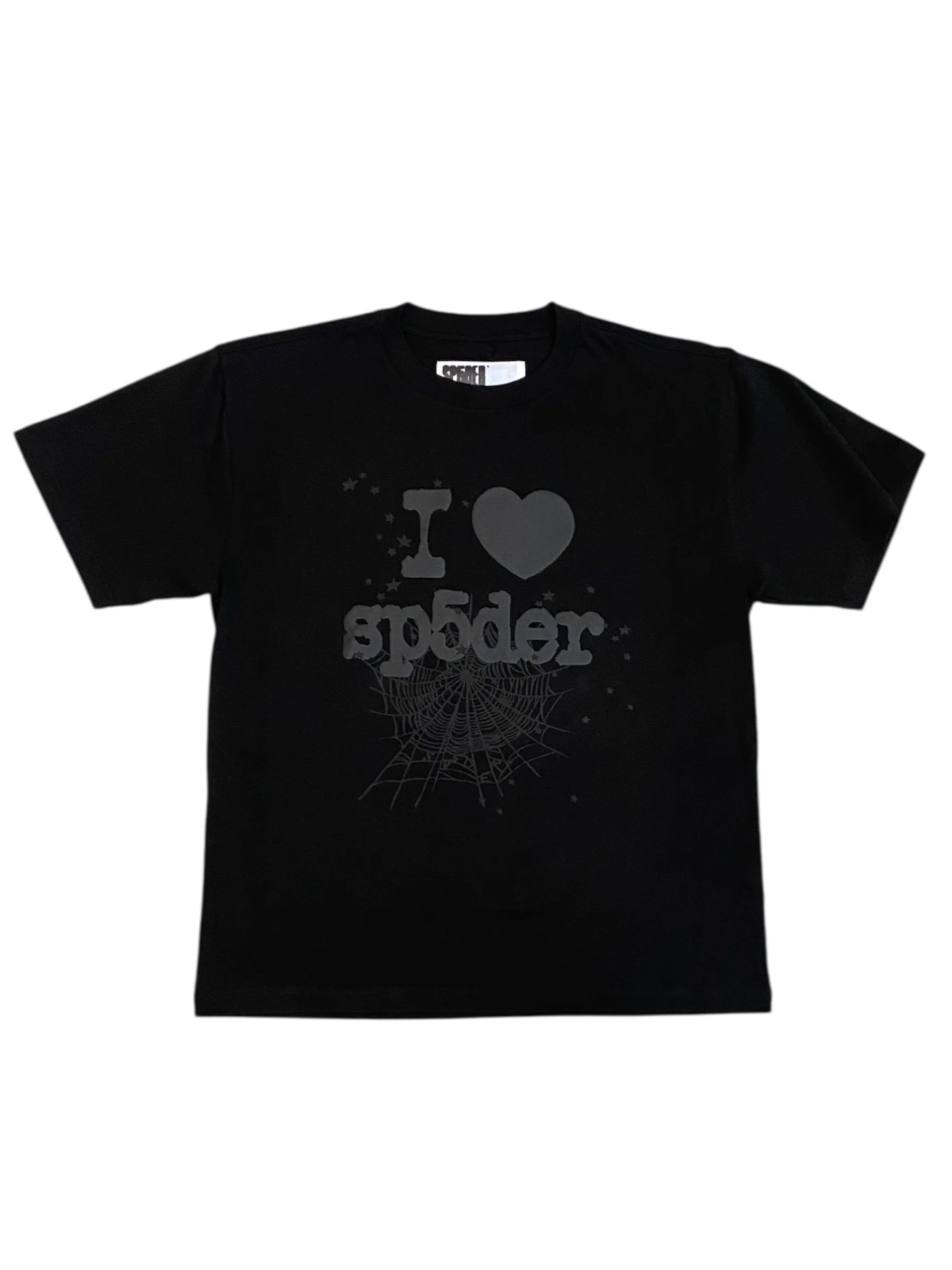 Sp5der I Love Triple Black Tee