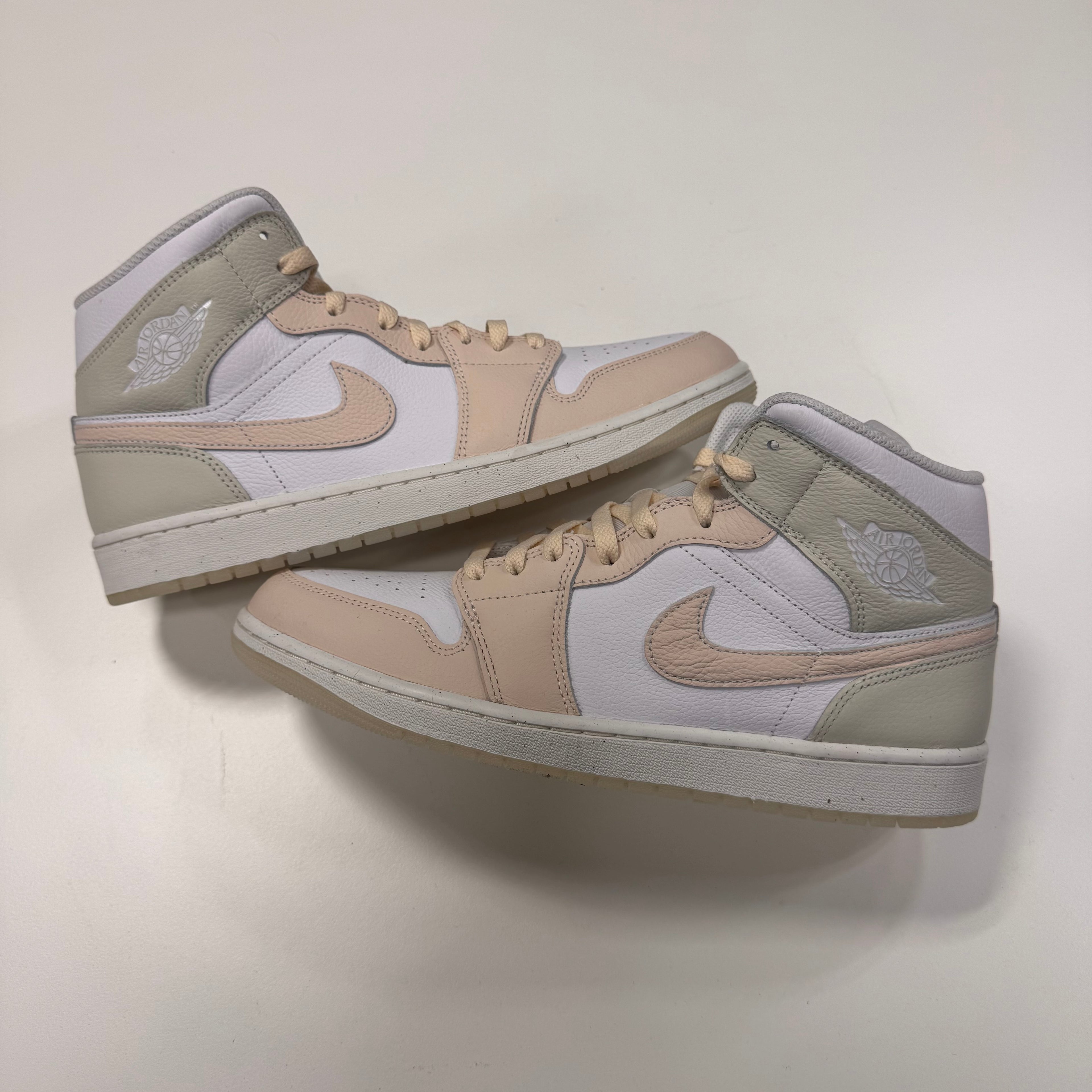 Jordan 1 Mid 'White/Guava Ice Sea Glass' (12) Used