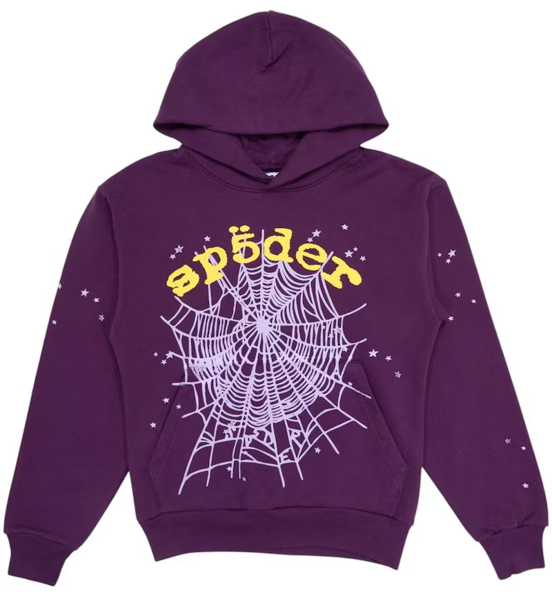 Sp5der OG Web Purple Hoodie