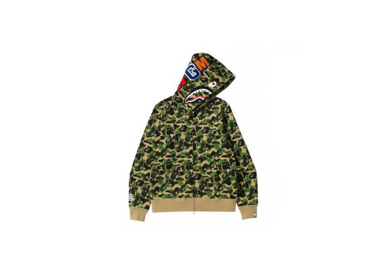 Bape Shark Full Zip Tan Green