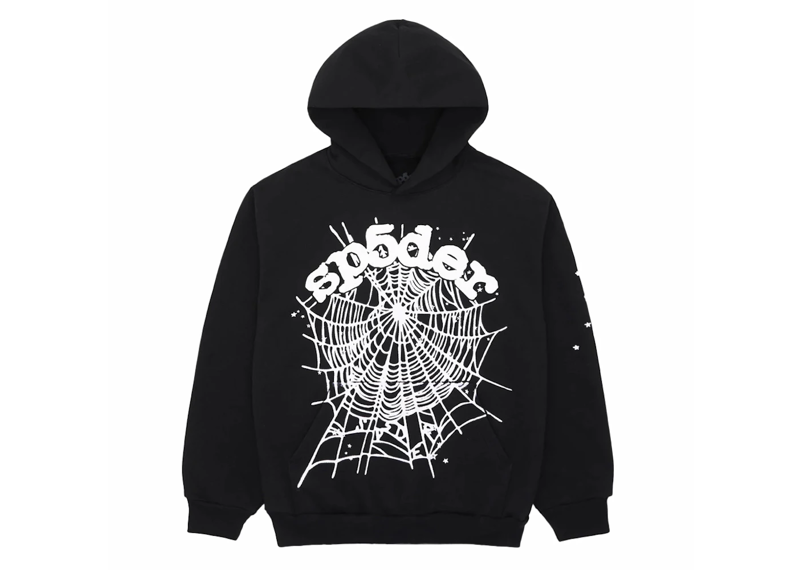 Sp5der Black/White OG Web Hoodie