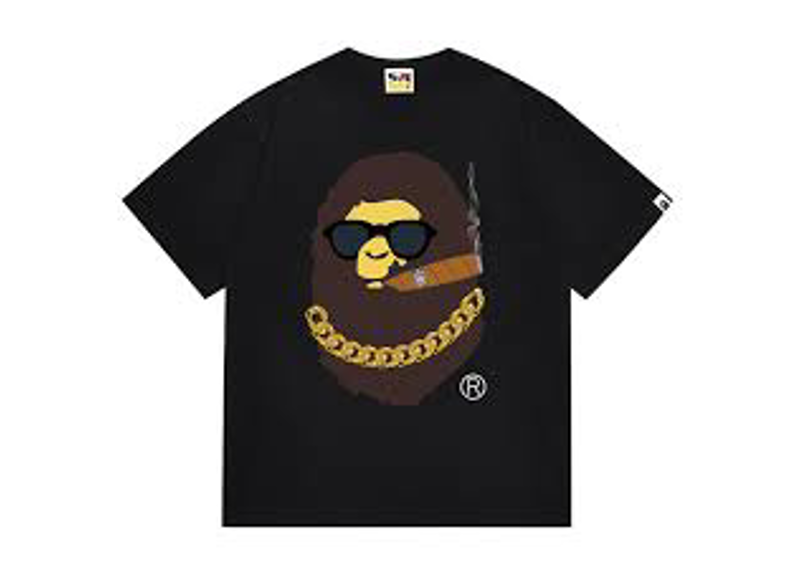 Bape Big Head Cigar Black Tee