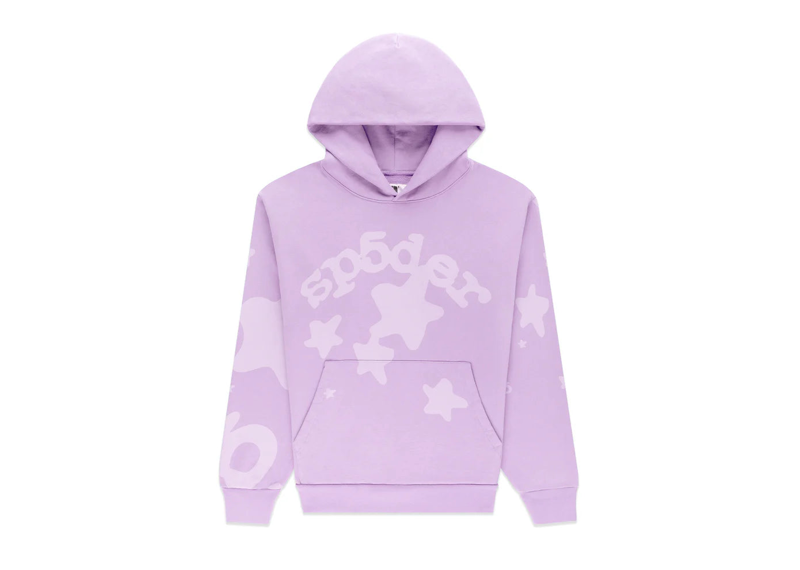 Sp5der Lavender Stars Hoodie