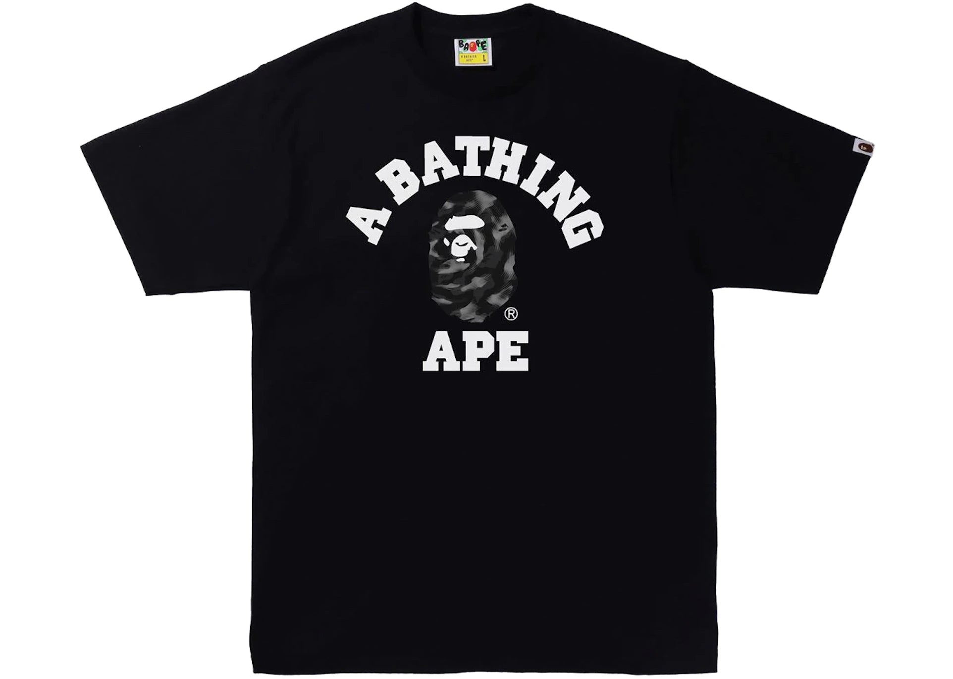 BAPE Stroke Camo College Tee Black/Black