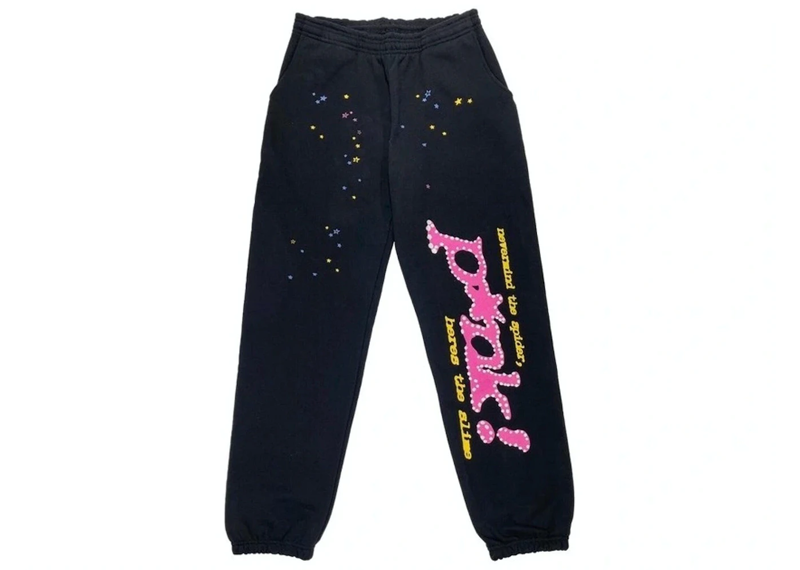 Sp5der Black P*nk Sweatpants