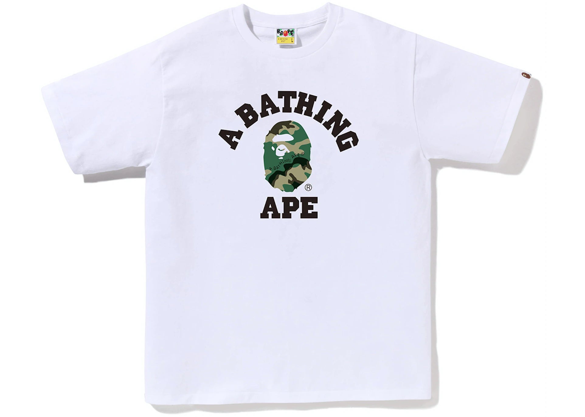 BAPE Woodland Camo College Tee (SS23) White