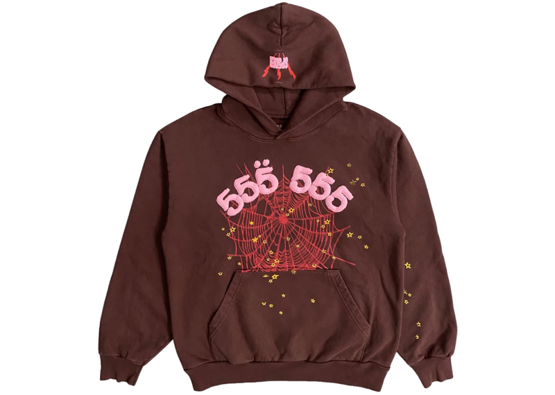 Sp5der Hoodie 555 Brown