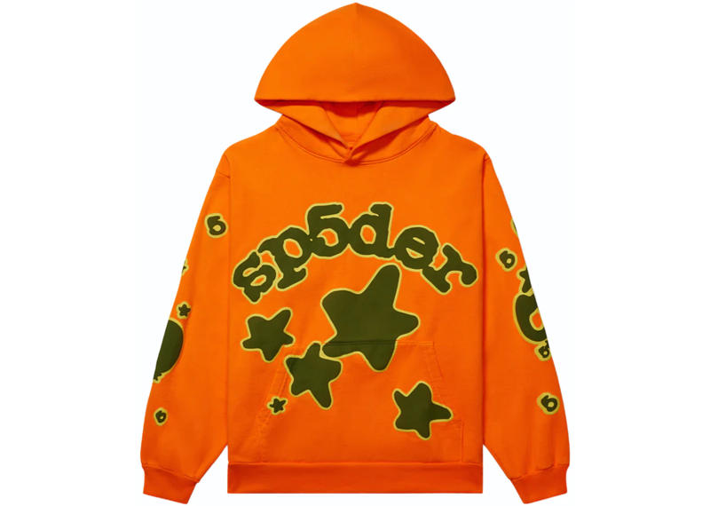 Sp5der Orange Beluga Hoodie